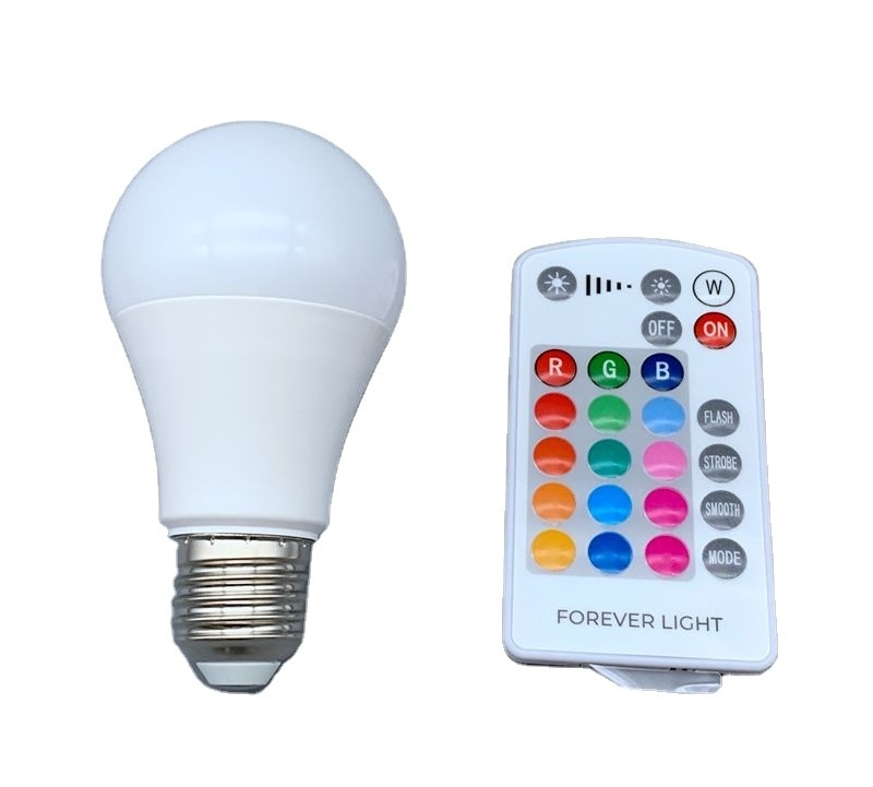 A60 A19  E27 9W dimmable RGB bulb