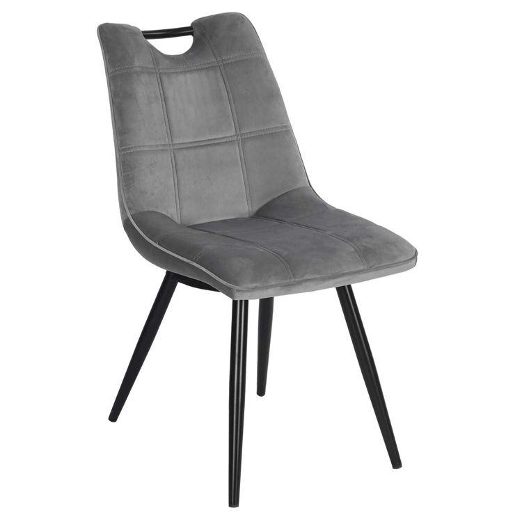 Free Sample Swivel Brown Top Grain Arm Modern Upholstered Black Pu Faux Woven Gray Seat Leather Dining Chair For Dining Room