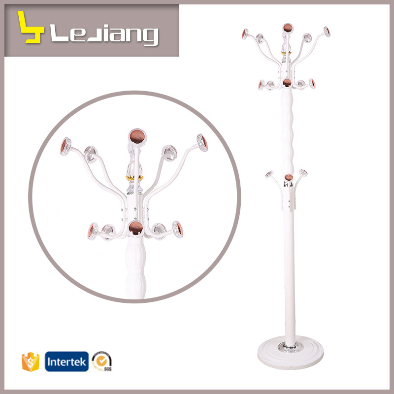 China manufacturer metal coat hanger stand wooden coat stand