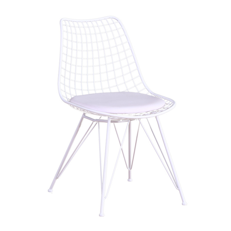 Free Sample Metal Gold Dining Steel Mesh Iron Black Modern Rose White Plastic Copper Dine Frame Luci Outdoor Wire Chair