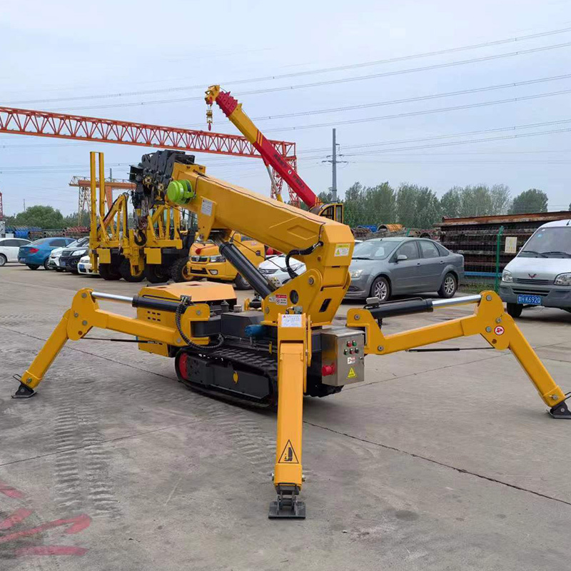 8 ton mini crawler crane spider crane hydraulic telescopic boom electric spider crane price