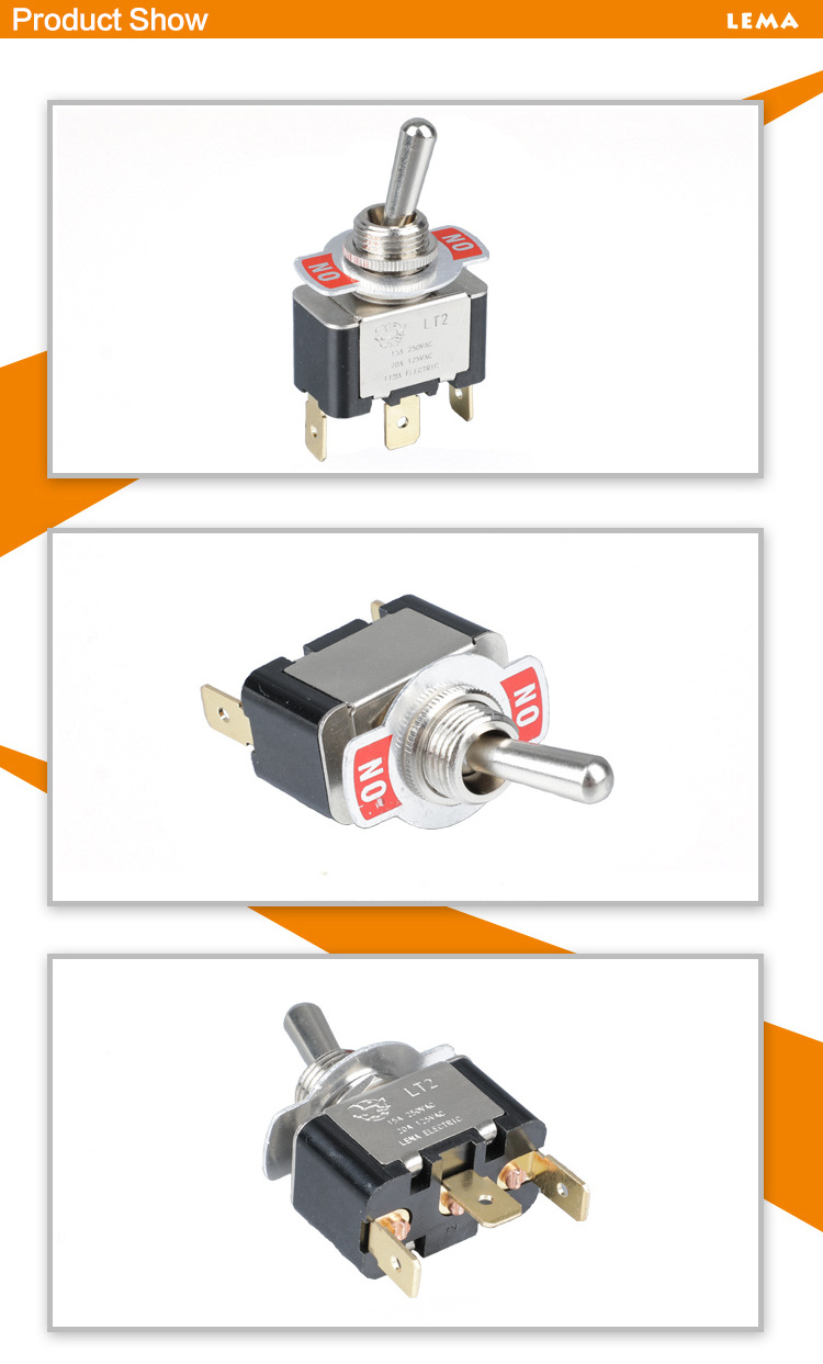 LEMA LT2120C on-on 3 pin quick terminal single pole toggle switch momentary switch rocker switch