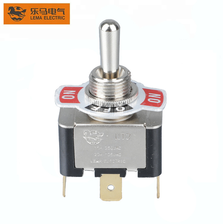 Lema LT2130C on-off-on 3 position 3 pin toggle switch vintage rocker switch quick terminal momentary switch