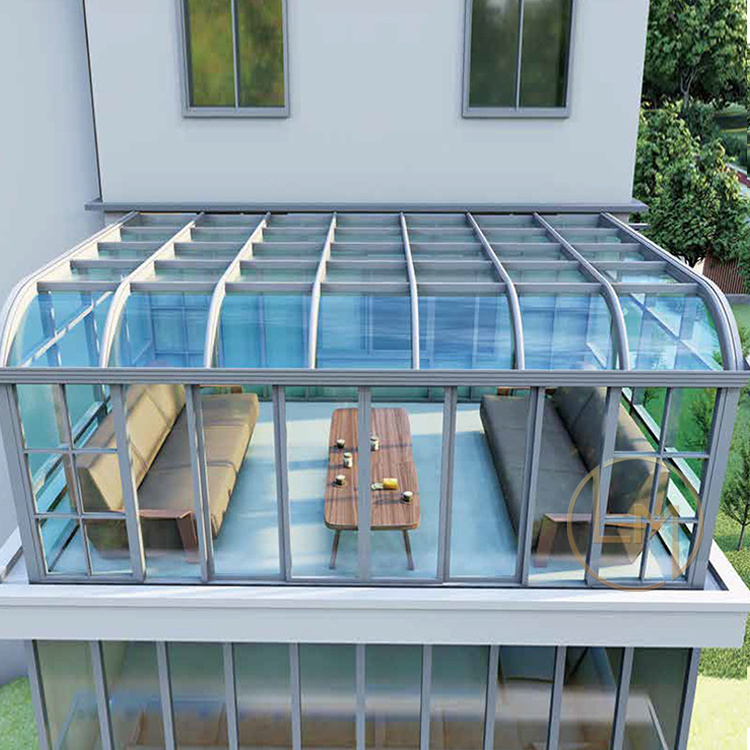 Factory Direct Sale Arc Roofs Sunroom Tent Garden Outdoor Sun Room Glass House Garden Room Anti Noise Insulated  Gazebo