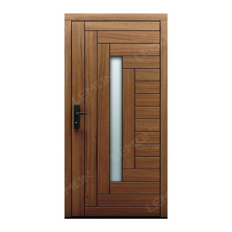 Factory High-end Customized  Swing Pivot Door Invisible  Expensive Wood Door Magnetic Interior Entry Front Doors