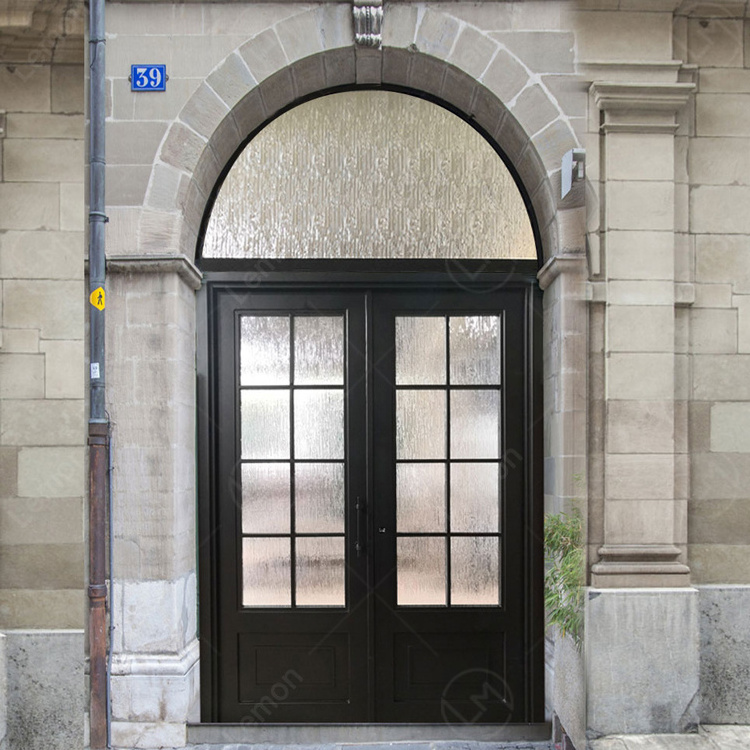 Modern American Design High Quality Model Style Front Door Iron Wrought Prices French Wrought Iron Door