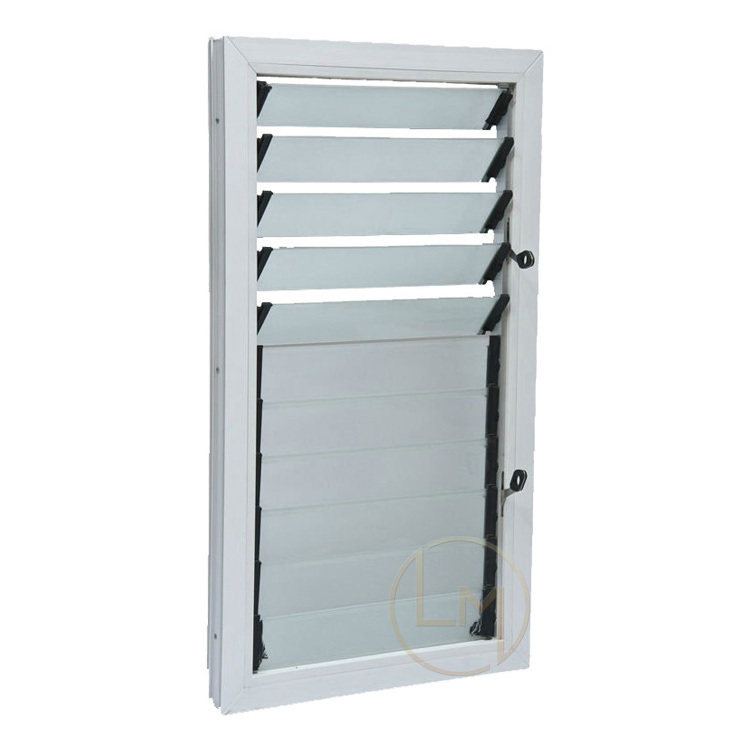 Customized Windows Modern Impact Resistant Aluminum Jalousie Ghana Louvre Patio Window Security Louver Aluminium Glass Window