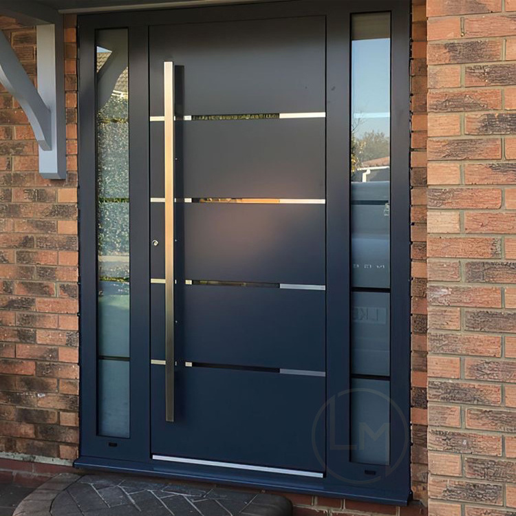 Modern Front Entrance Door Stainless Steel Main Exterior Double Pivot Doors for Houses Stainless Steel Main Door Designs