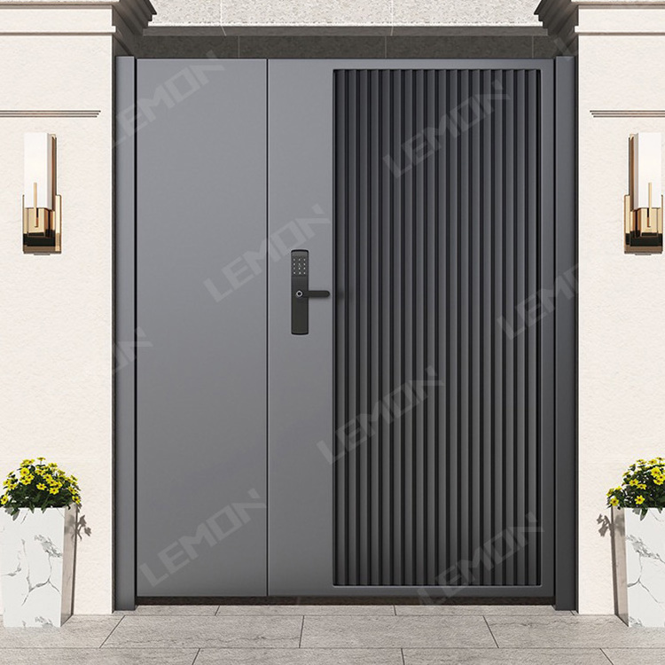 High Quality Simple Design Gates Wrought Iron Main Gate Factory Price Aluminium Swing Double Single Gate Design