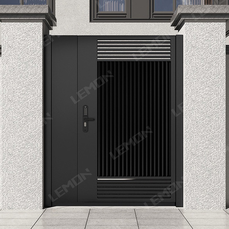 High Quality Simple Design Gates Wrought Iron Main Gate Factory Price Aluminium Swing Double Single Gate Design