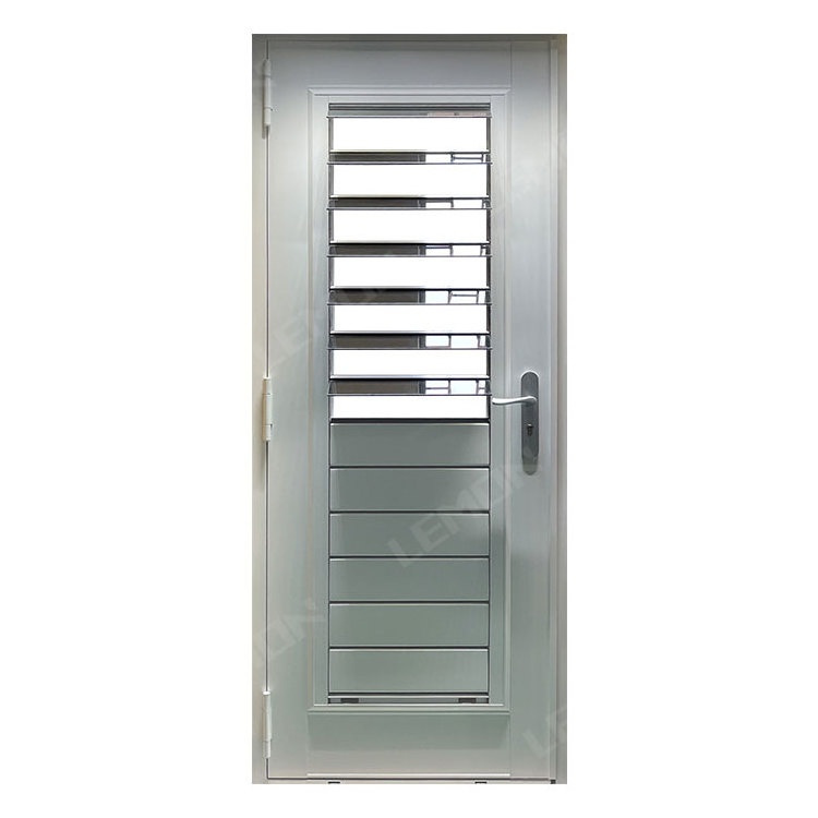 Automatic Double Swing Glass Door  Two Way Double Swing Door Aluminium Louvre French Patio Swing Door