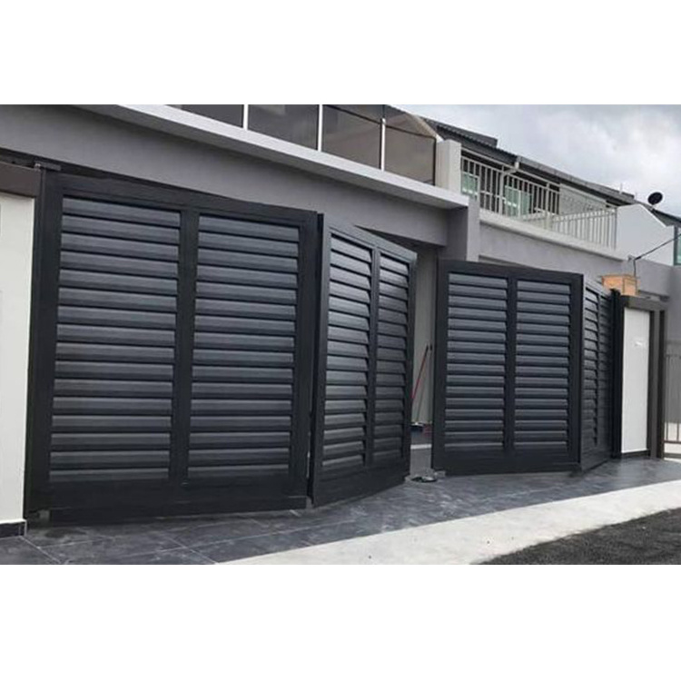 New Style Aluminum Factory Decorative Swing Aluminum House Gate Grill Design Sliding Villa Door Courtyard Entrance Gate