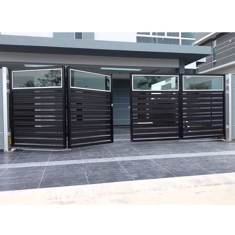 New Style Aluminum Factory Decorative Swing Aluminum House Gate Grill Design Sliding Villa Door Courtyard Entrance Gate