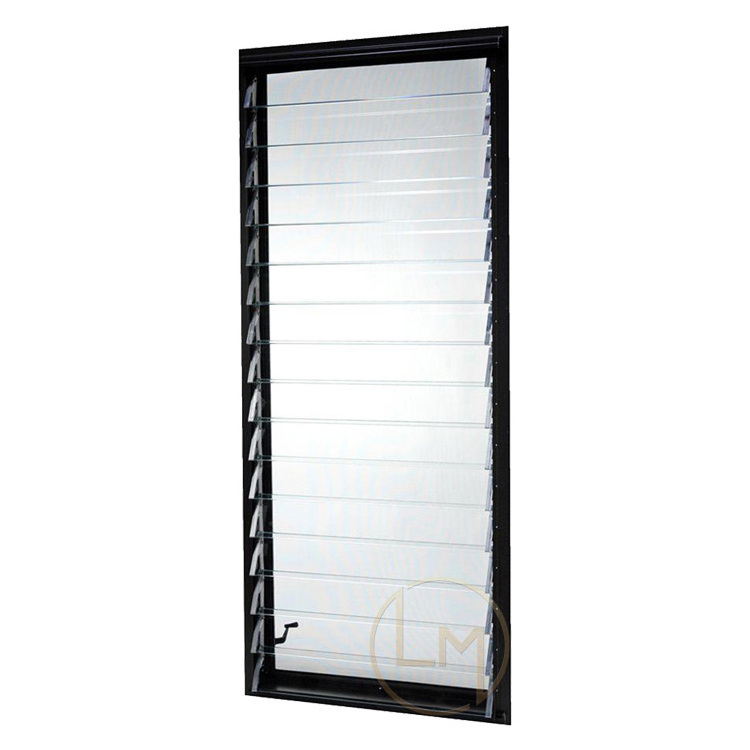 Customized Windows Modern Impact Resistant Aluminum Jalousie Ghana Louvre Patio Window Security Louver Aluminium Glass Window