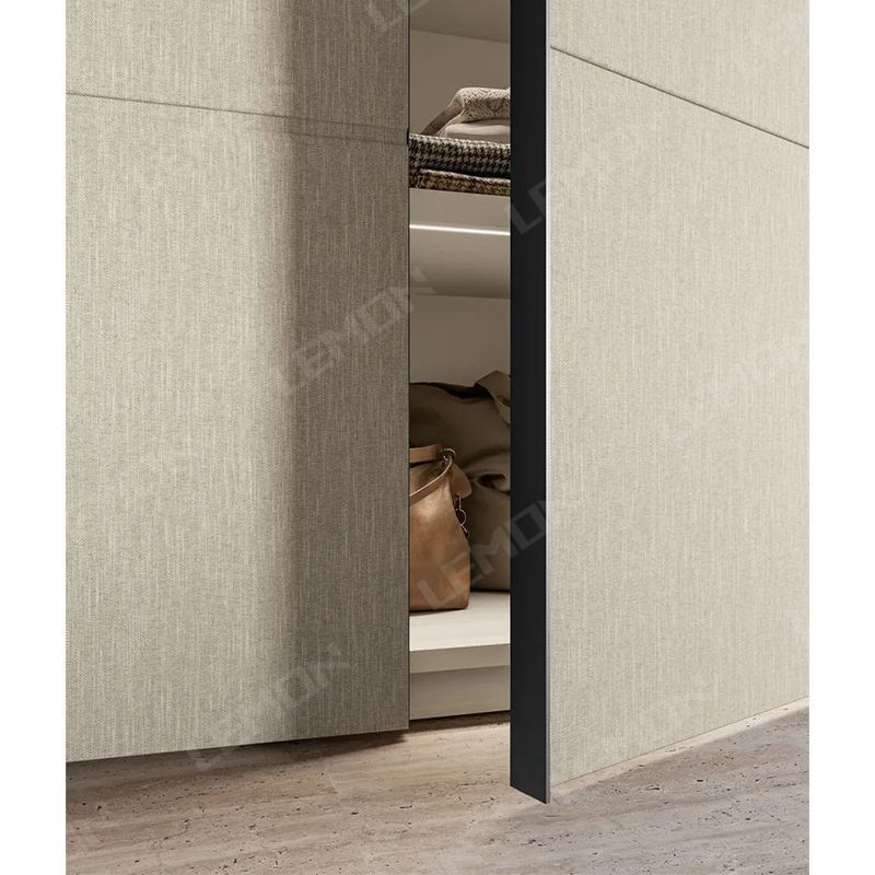 Lemon new design wooden bedroom wardrobe L shaped space saving closet storage wardrobe high quality