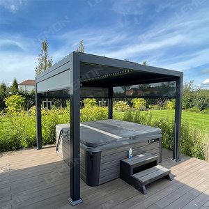 Customized outdoor smart electric sunshades solar pergola dossel & gazebo & pergola