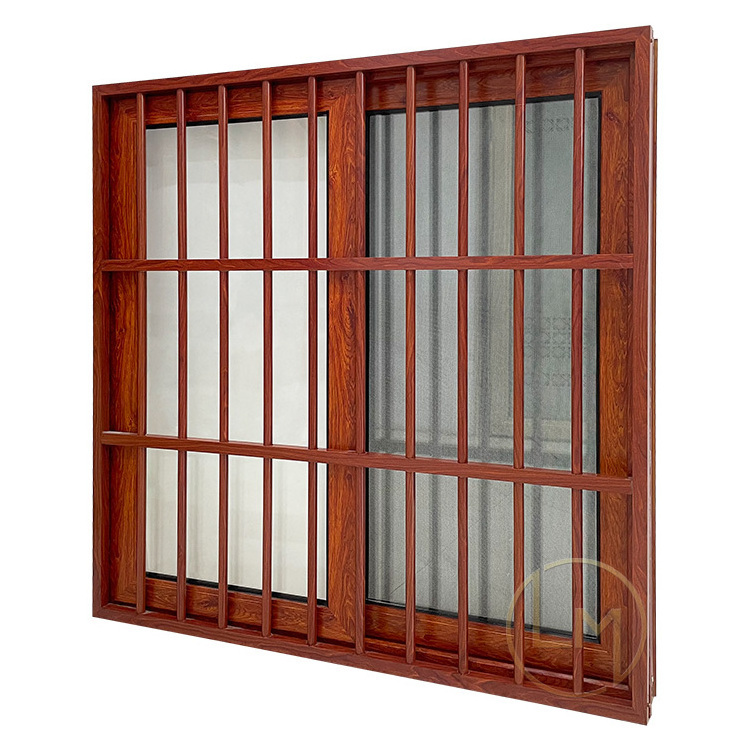 LEMON hot sale bay color aluminium wooden sliding windows with frame