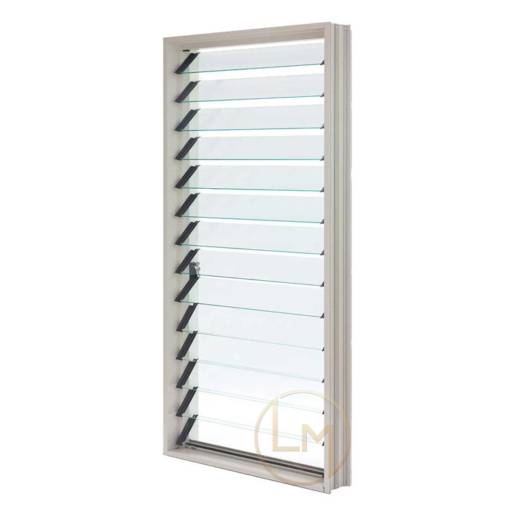 Customized Windows Modern Impact Resistant Aluminum Jalousie Ghana Louvre Patio Window Security Louver Aluminium Glass Window