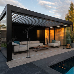 Pergola aluminium wasserdicht aluminium 5x4 pergola glass roof aluminium louver pergola outdoor 10x10