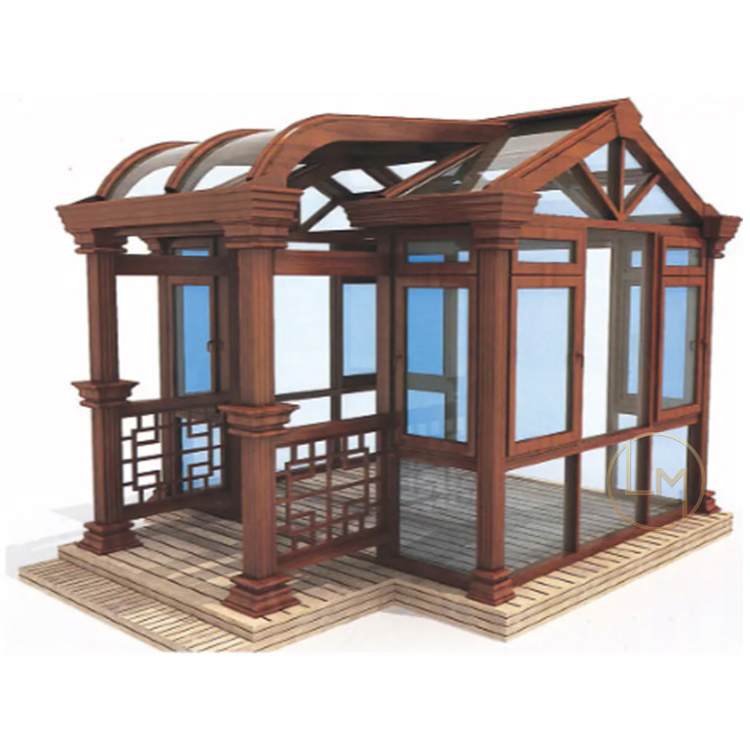 Chinese Factory Direct Sale Aluminum Diy House Open Air Veranda Sunroom Anti Noise Insulated Glass Garden Sun Room