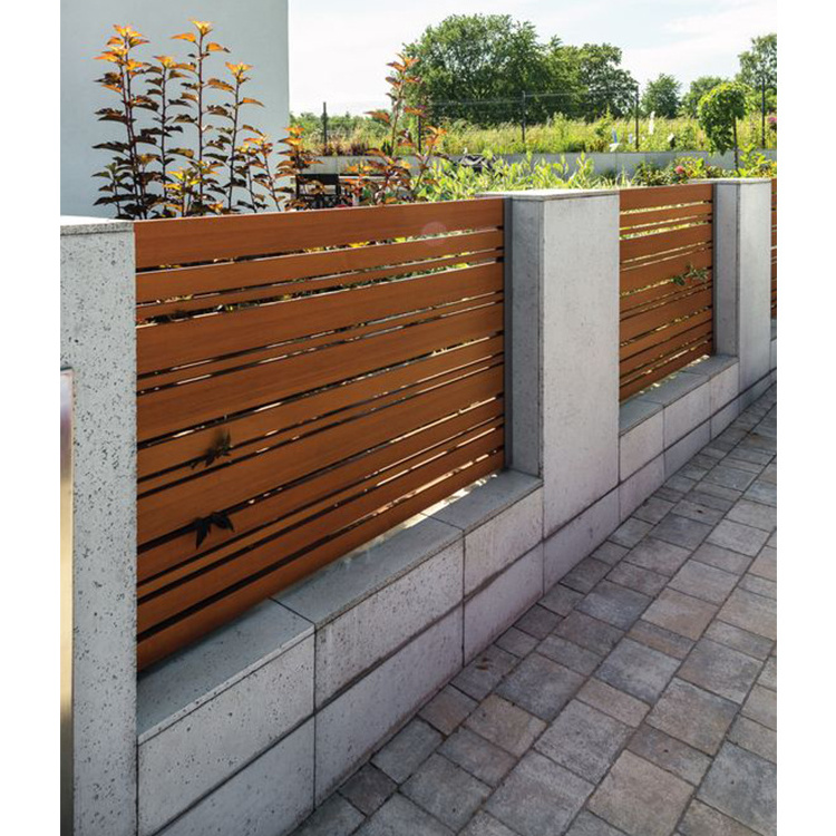 High-End Decorative Garden Aluminum Anti-Climbing Isolation Fence Horizontal Slatted Fence Gate Board For Garden