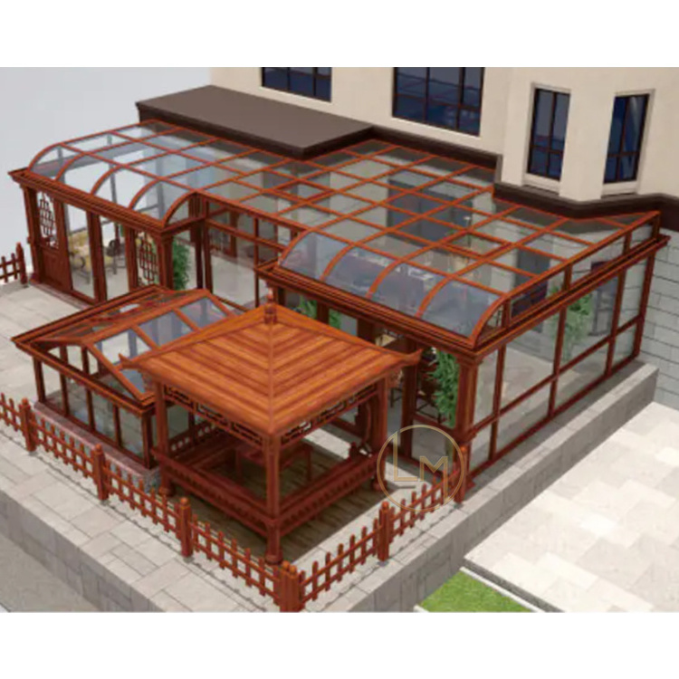 factory direct sale anti noise insulated glass garden sun room aluminum diy house open air veranda sunroom