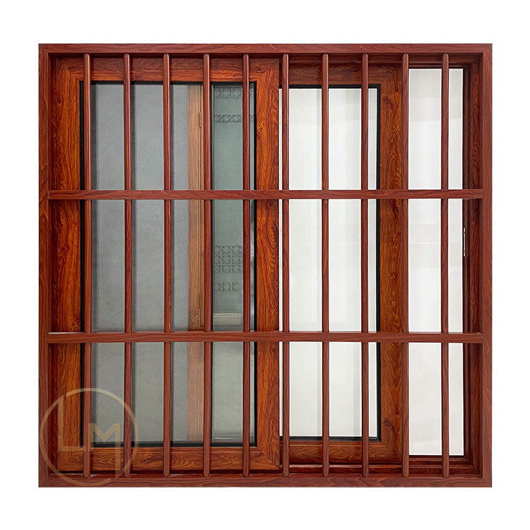 LEMON hot sale bay color aluminium wooden sliding windows with frame