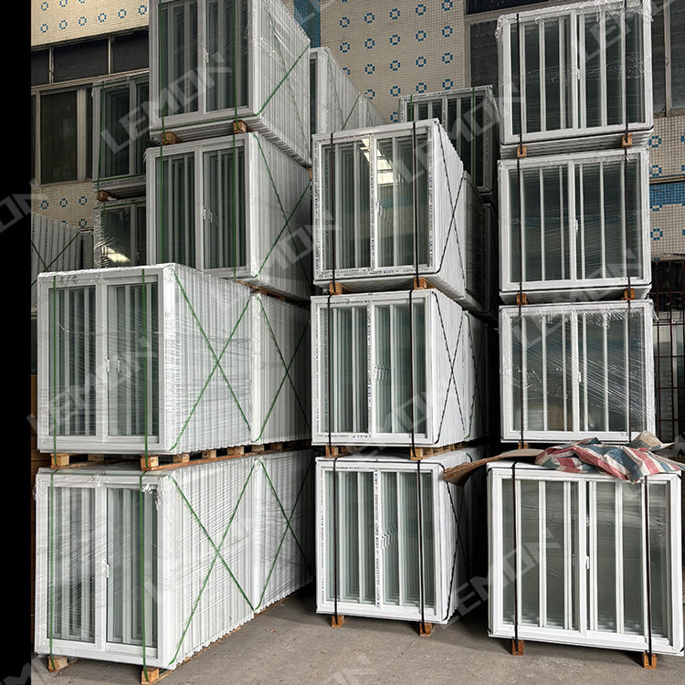 Factory Cheap Price Double Glazing Upvc Pvc Sliding Windows With Quadruple Glass With Handle