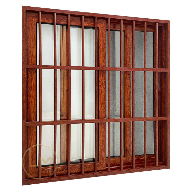 LEMON hot sale bay color aluminium wooden sliding windows with frame