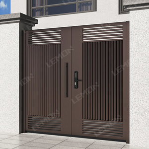 High Quality Galvanized Metal Models Wrought Iron Gates Single Main Door Exterior Aluminium Electric Gate Price