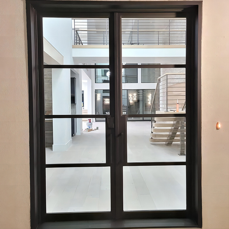 Hot sale villa exterior aluminum door waterproof hurricane impact front door glass french door