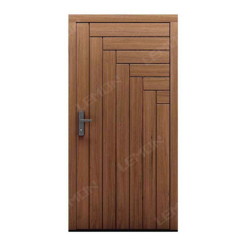 Factory High-end Customized  Swing Pivot Door Invisible  Expensive Wood Door Magnetic Interior Entry Front Doors