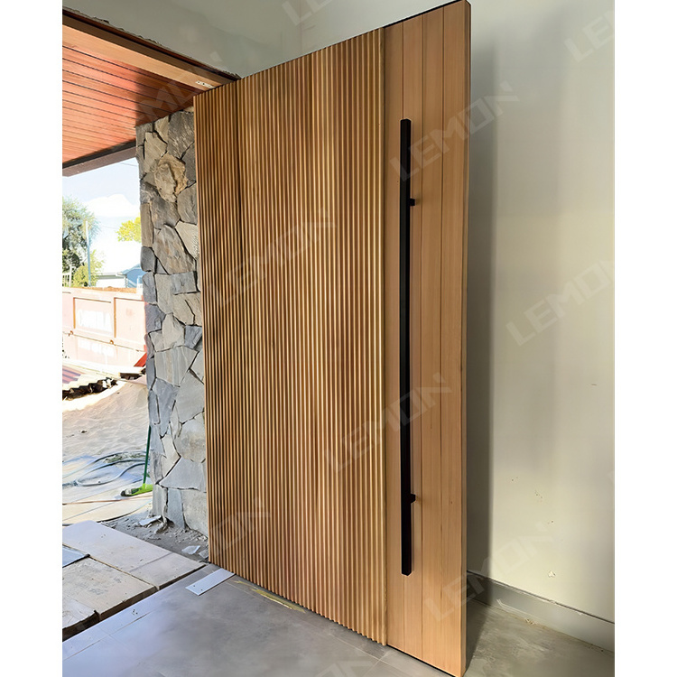 Hurricane Timber Front Doors Prehung Exterior Front Entry Doors Wood Door For Main Entrance