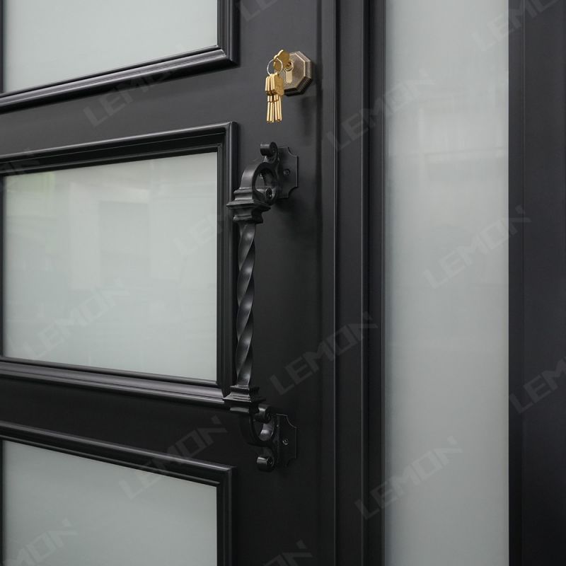 Wholesale Security Exterior Iron Entry Swing latest design iron door Wrought used Commercial door wrought iron