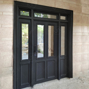 Modern American Design High Quality Model Style Front Door Iron Wrought Prices French Wrought Iron Door