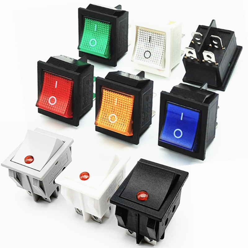 Custom Kcd4 Waterproof Switch Spst,Spdt,Dpst,Dpdt,Switch Panel LED Lighting 2 / 3 Way Rocker Switch 2Pin,3Pin,4Pin,5Pin,6Pin