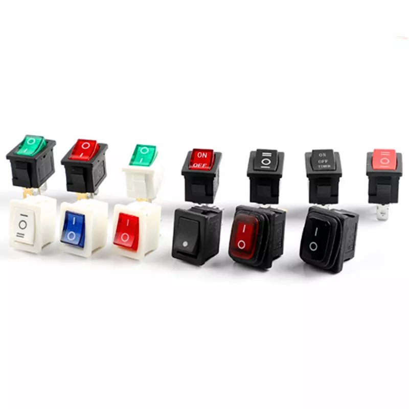 TUV Power 12V ~ 24V ~ 220V LED Light Mini Rocker Switch Kcd1 Series 15X21 MM / 2P / 3P / 4P / 6P / ON-OFF / ON-OFF-ON Switch