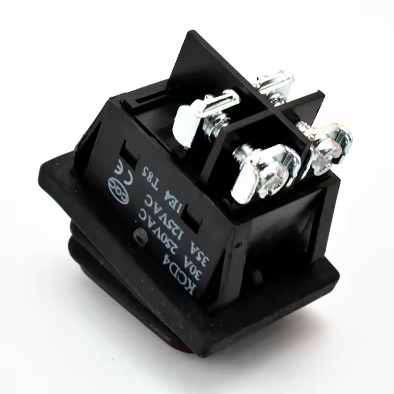 LED Outdoor Junction Box 12V IP67 Waterproof Rocker Switch Max 6 Pin Screw Feet PlugIn Pin Wiring Inline Power Cord 24V/220V 35A