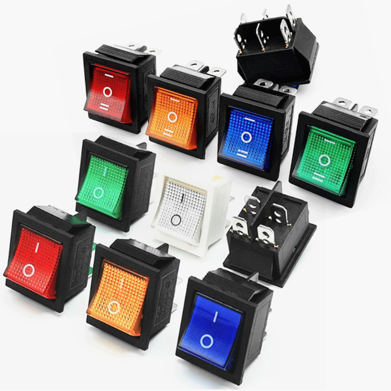 Custom Kcd4 Waterproof Switch Spst,Spdt,Dpst,Dpdt,Switch Panel LED Lighting 2 / 3 Way Rocker Switch 2Pin,3Pin,4Pin,5Pin,6Pin