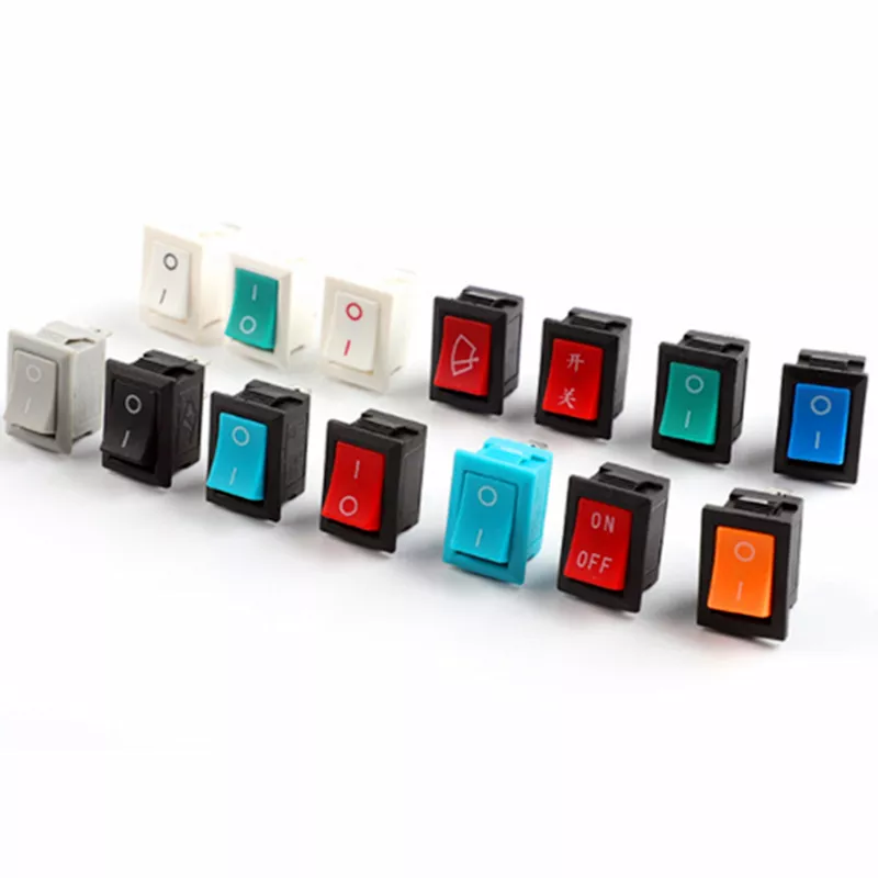 TUV Power 12V ~ 24V ~ 220V LED Light Mini Rocker Switch Kcd1 Series 15X21 MM / 2P / 3P / 4P / 6P / ON-OFF / ON-OFF-ON Switch