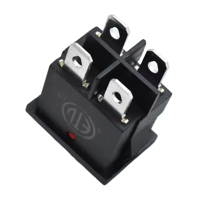 ISO:9001-2015-CUL-ETL-TUV-CQC-KC-CE-CB Switch 12V 24V 220V Switch Rocker Led Switch Kcd1 104 4Pin Red 10A/6A 250V AC