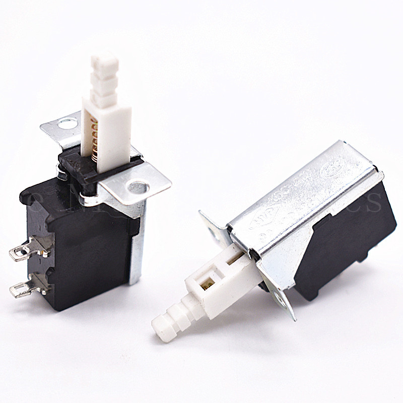 push button Yellow straight key switch KDC-A10 Air Cooler self-locking switch TV-5 Inner Spring momentary switch