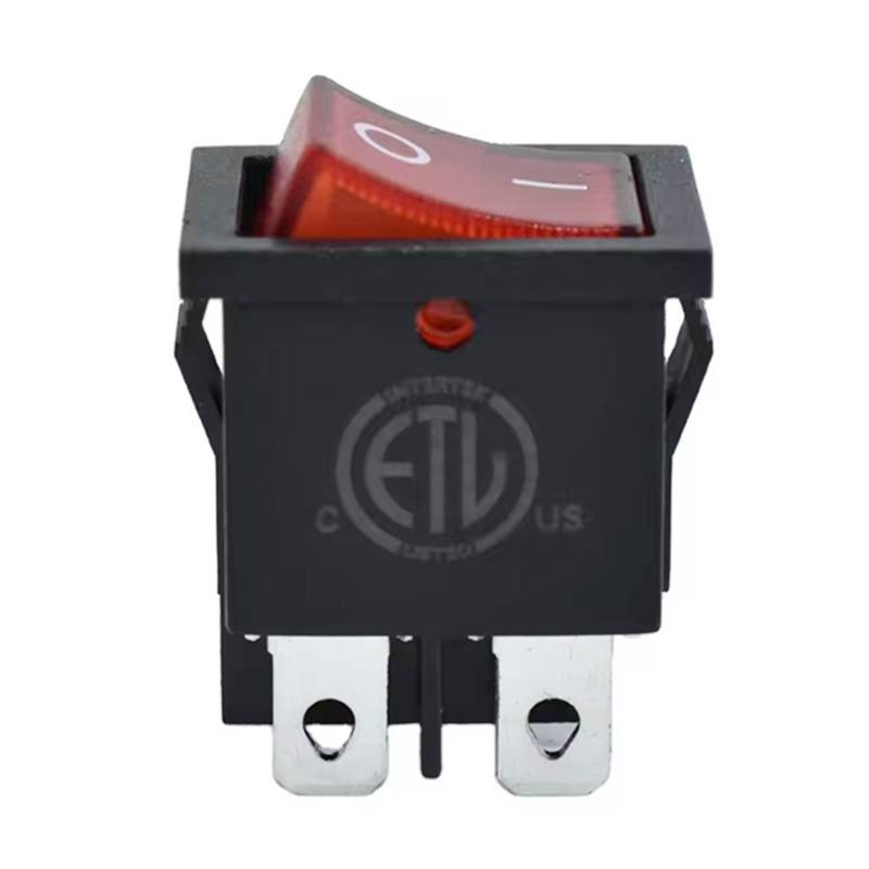 Red Rocker 4 Pin Led Switch With ISO:9001-2015-CUL-ETL-TUV-CQC-KC-CE-CB Attestation Kcd1-C