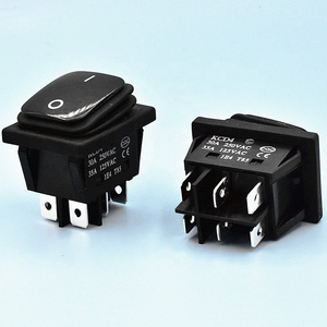 KCD4 toggle waterproof rocker switch 30A 35A high-power On Off 2 position Switch 6/4 pins rocker Black T85 1E4 125V 250V AC