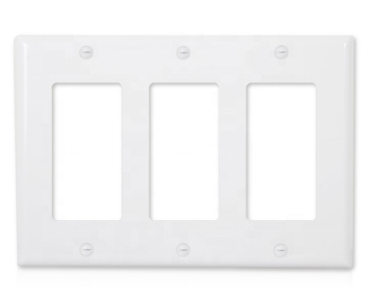 High quality American standard 3 gang switch and socket wallplate cover wall plate receptacle cover, UL/cUL listed