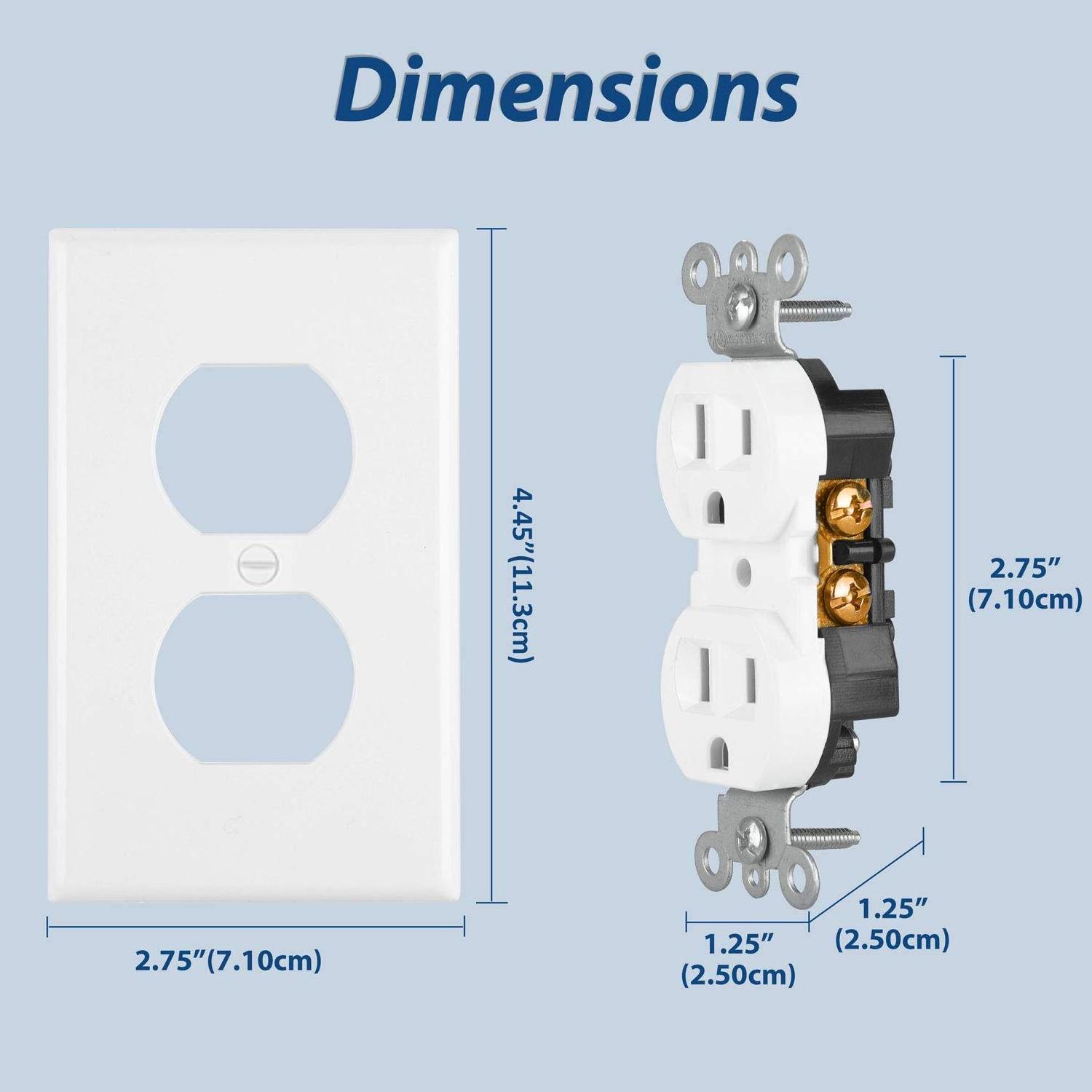 Duplex Receptacle 15A 125V American Wall Switch Electrical Power Socket, wall socket outlet, UL approved outlet receptacle