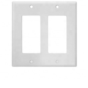 High quality American standard 2 gang wall plate GFCI outlet cover, decora switch plate cover, plastic plate cover UL