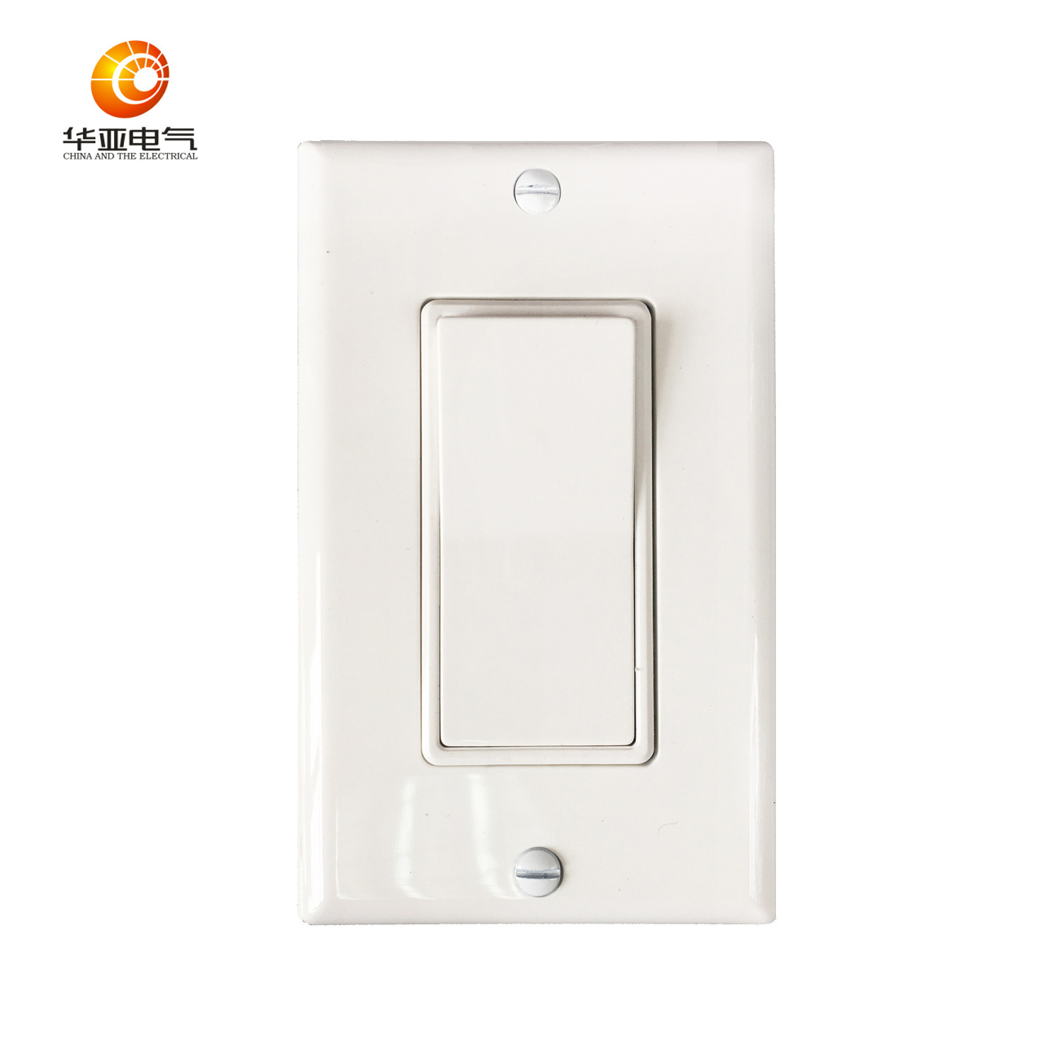 American Wall Switch 15A 120V-277V Decora Rocker Switch, Single Pole Switch, UL approved electrical wall light switches