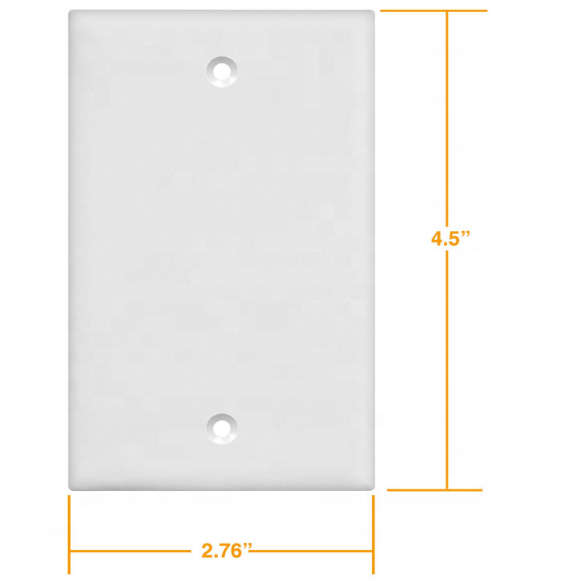 High Quality US Standard Blank Cover Wall Plate Outlet Cover 1 Gang, UL listed American electrical outlet cover