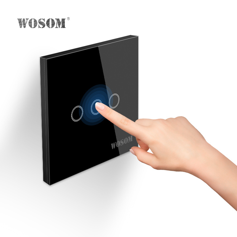 3Gang 1 Way Wall Touch Light Switch,Wall power sensor switch wifi smart touch switch